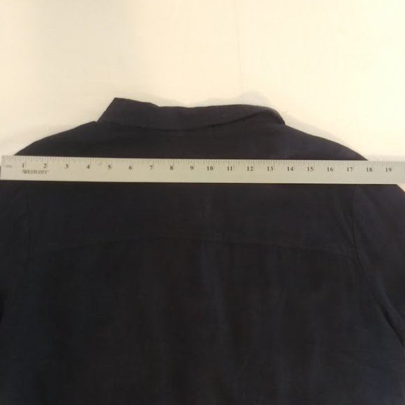 Naturals d&CO. women's size S navy blue long sleeve top - Picture 9 of 13